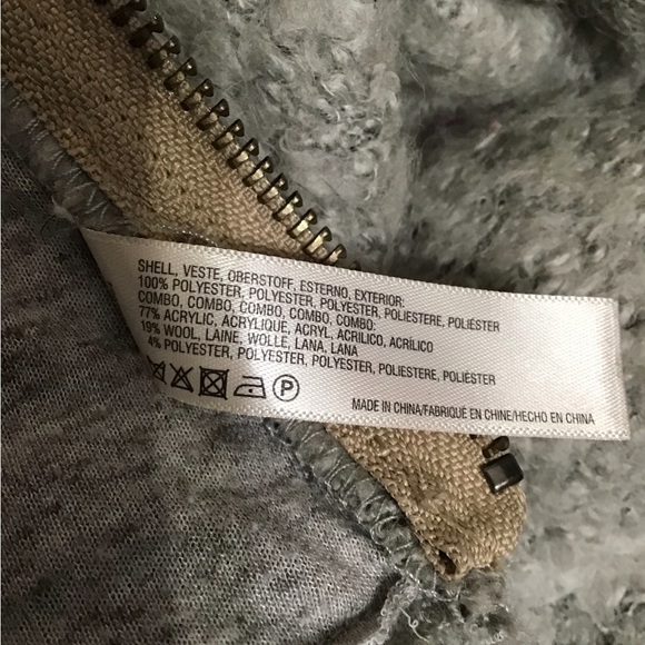 Anthropologie Saturday Sunday Sherpa Faux Suede Mixed Fabric Moto Vest - Picture 12 of 14